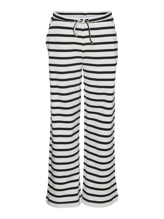 Bredbenede Bukser Tala i Hvid og Sort fra Vero Moda Girl