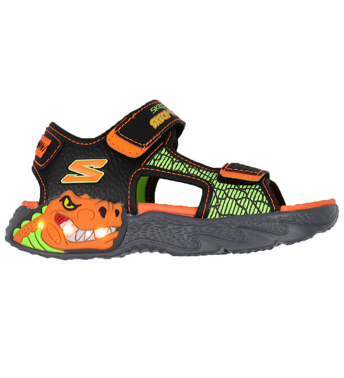 Skechers Blinkesko - Creature Splash Sandaler i Sort/Orange