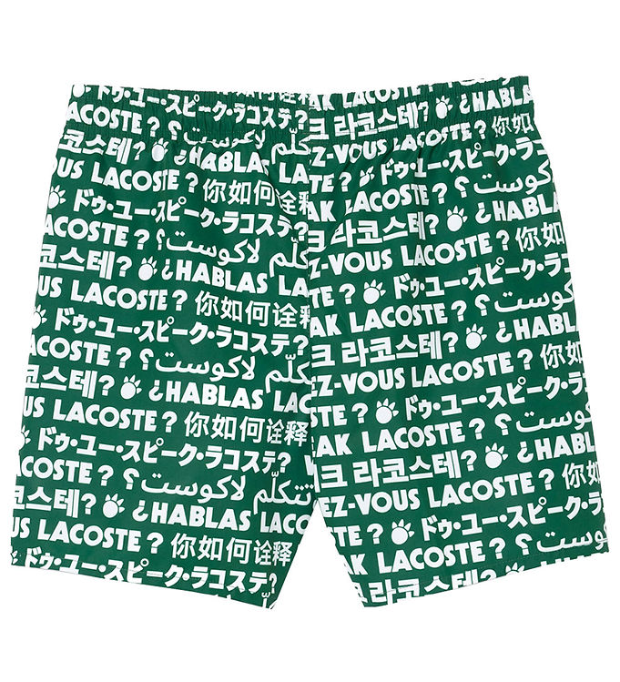 Grøn Lacoste Badeshorts - Badetøj til børn på tilbud!