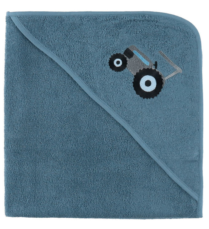 Babyhåndklæde   100x100 Cm   Middel Blue M. Tra fra Nørgaard Madsens