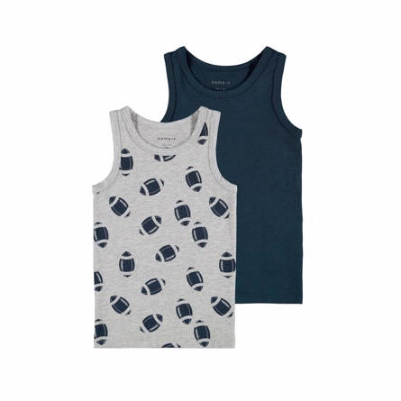 2 Pak Basis Tanktops med Rugby Motiver fra Name It