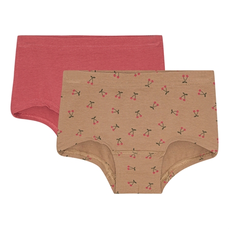 2 Pak Tights med Kirsebærprint fra Birkholm