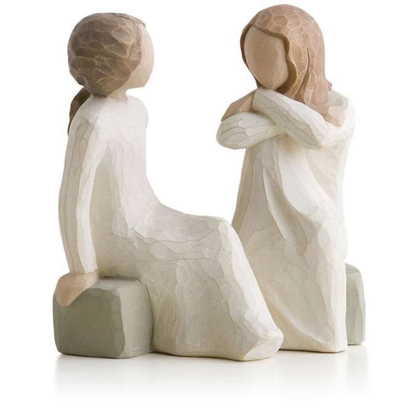Heart & Soul Figur (to Søstre Eller Veninder) fra Willow Tree