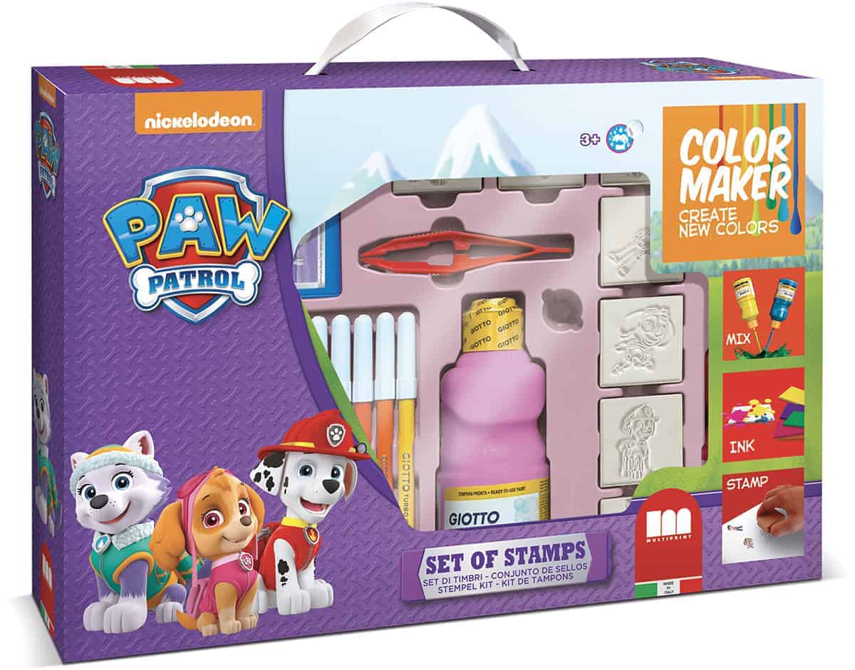 Farve- og malesæt til piger fra Paw Patrol