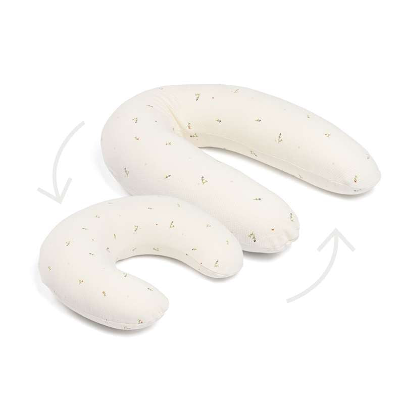 2 I 1 Amme  Graviditetspude   Quilt Creme Blomst fra Doomoo