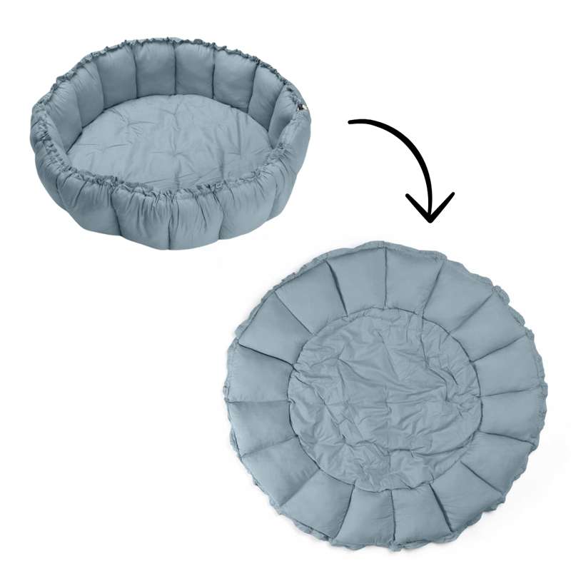 Bloom   Babynest Legetæppe   Dusty Blue fra Play & Go