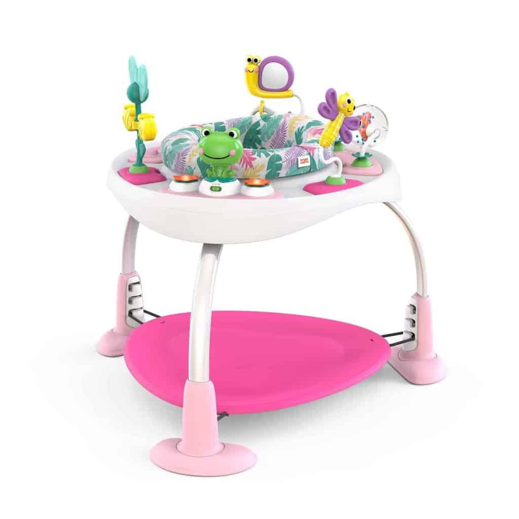 Bounce Bounce Baby™ 2-i-1 Legetrampolin og Bord - Pink