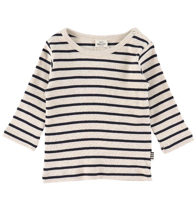 Bluse   Tobinino   Navy Nature Melange fra Mads Nørgaard