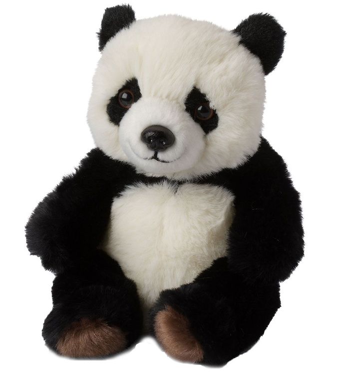 Bamse   22 Cm   Wwf   Sitting Panda   Sort Hvid fra Bon Ton Toys