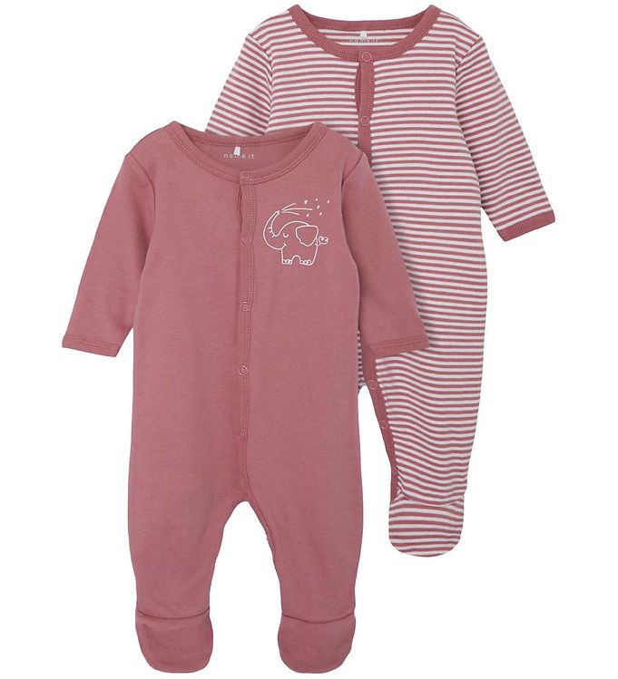 2-Pak Natdragt Noos Nbnnightsuit Mesa Rose fra Name It