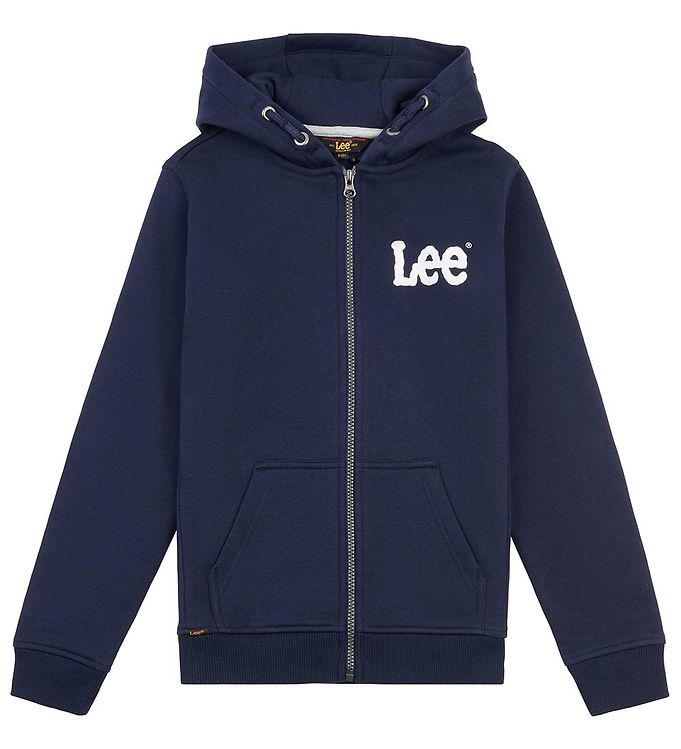 Cardigan M. Hætte   Wobbly Grapic Bb Zip   Navy Blazer fra Lee