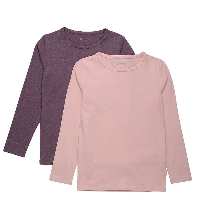 2-Pak Bluser i Misty Rose fra Minymo - Fantastisk Tilbud!