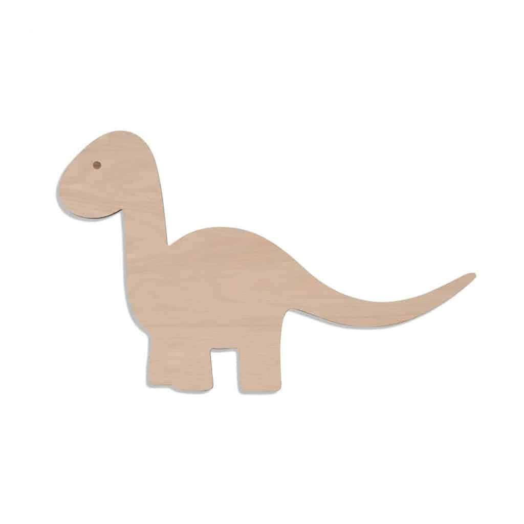 Dino Væglampe i Egetræ til Børneværelset