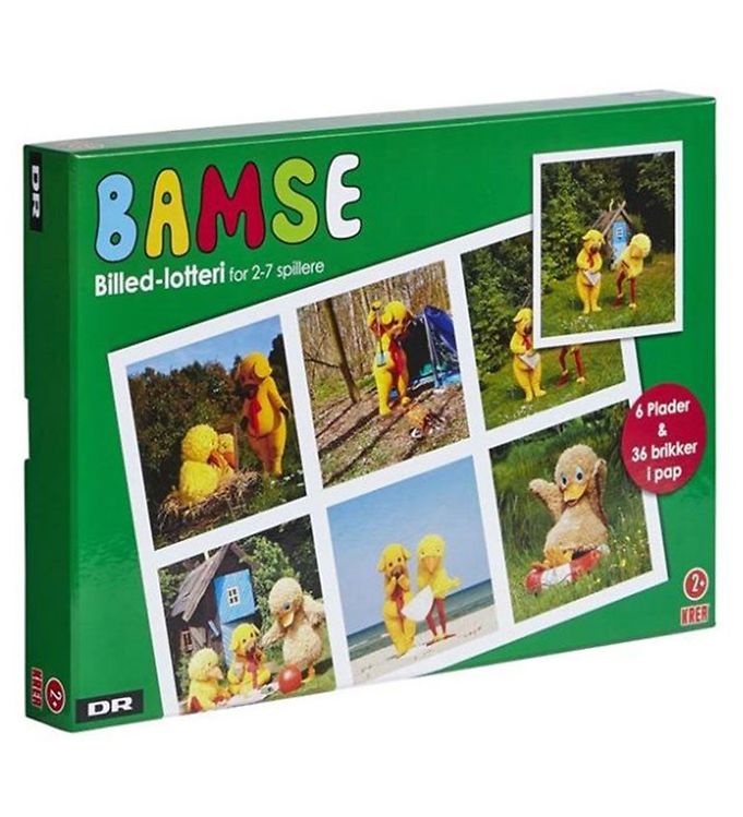 Billedlotteri med Bamse og Kylling - 6 Plader + 36 Brikker