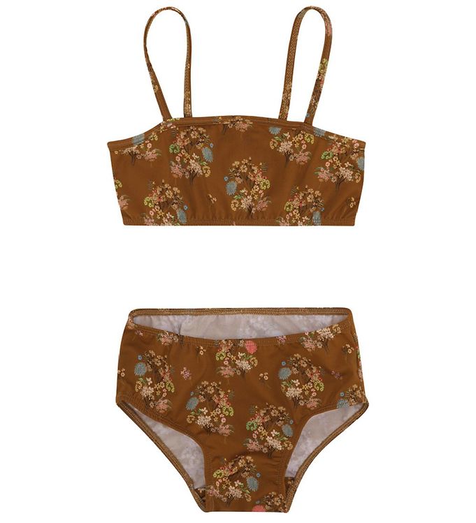 Bikini i Brun med Blomster fra Christina Rohde