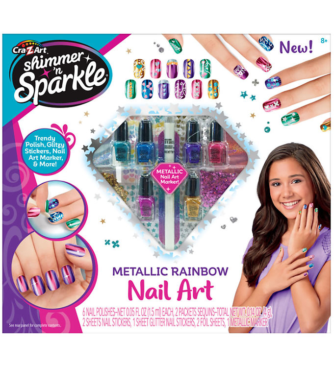 Shimmer N Sparkle Nail Art Kreasæt - Kreativ Sjov!