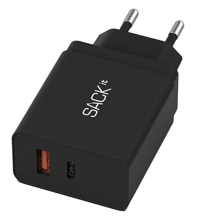 Sackit 30W USB Adapter - Sort Opladertilbud