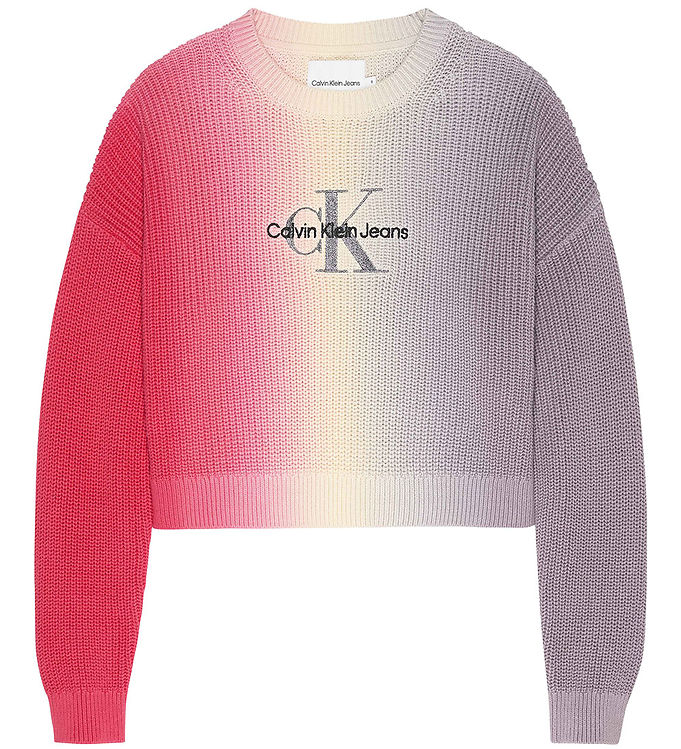 Bluse   Strik   Monogram Gradient   Auburn fra Calvin Klein