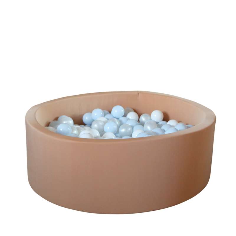 Boldbassin med 300 bolde - Beige og lys blå perle