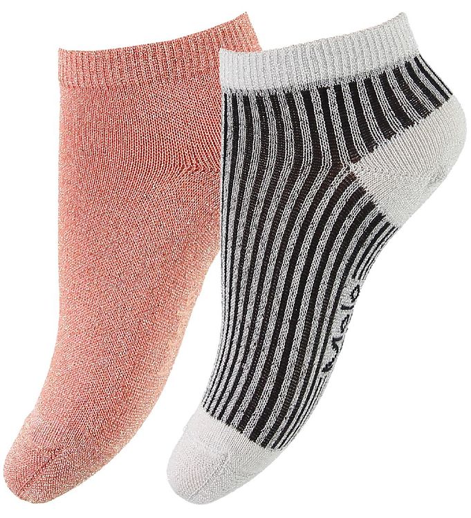 Ankelstrømper 2 Pak - Noja Aloha Peach fra Molo