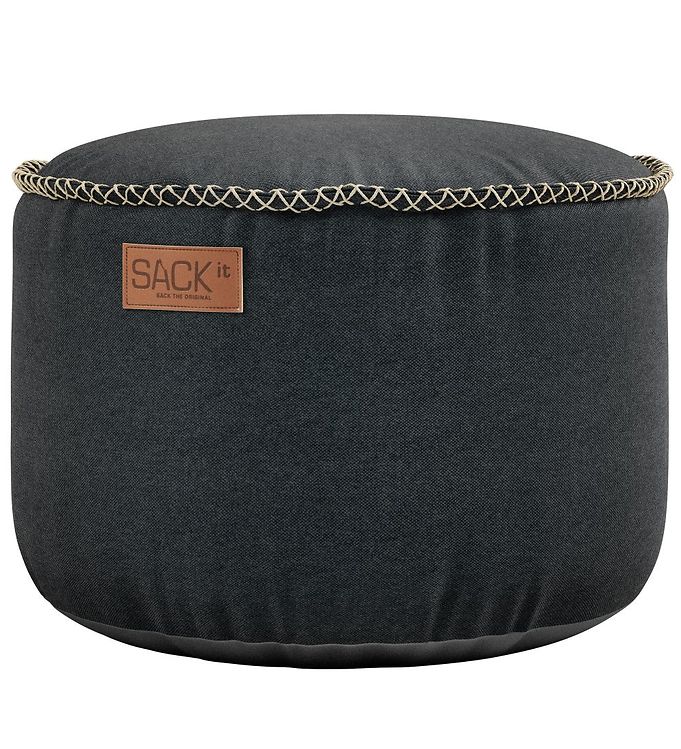 Puf   Canvas   50x35 Cm   Sort fra Sackit