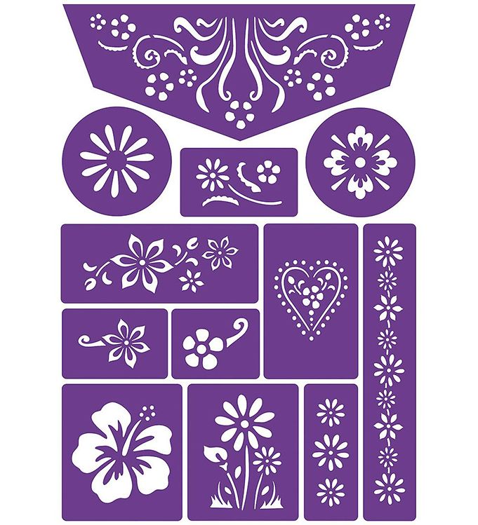 Stencil Til Ansigtsmaling   Blomster fra Grim Tout