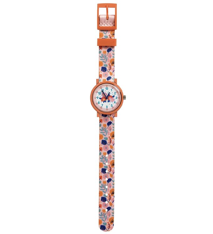 Armbåndsur   Rosa M. Blomster fra Djeco