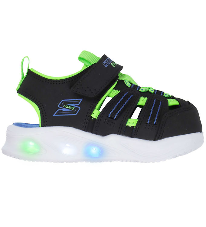 Sandal M. Lys   Sola Glow   Black Lime fra Skechers