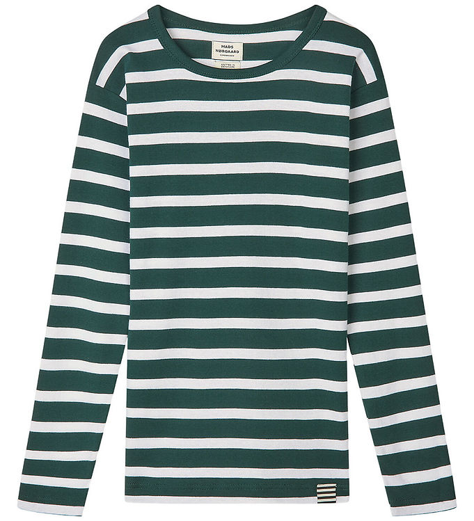 Bluse   Tobino   Pine Grove White Verdant Green fra Mads Nørgaard