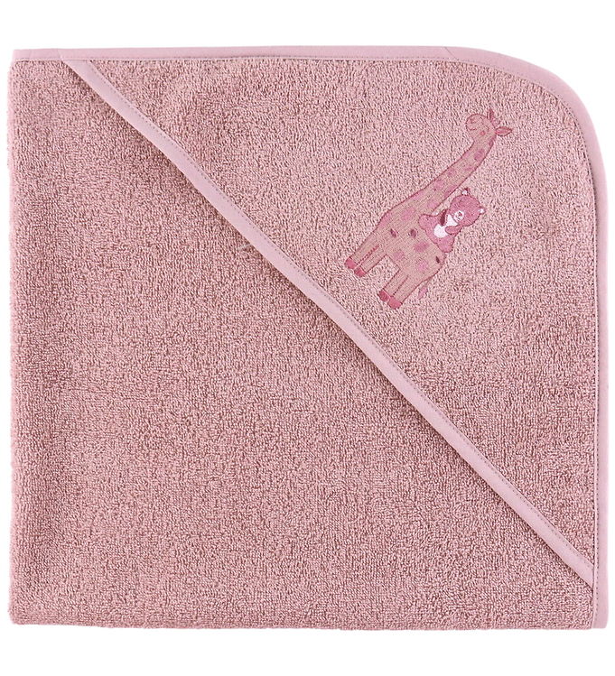 Babyhåndklæde   75x75 Cm   Rosa M. Giraf fra Nørgaard Madsens