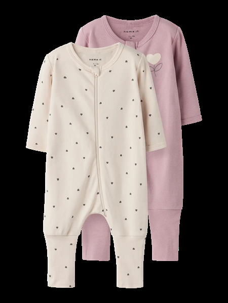 2 Pak Natdragter Heart Summer Sand fra Name It